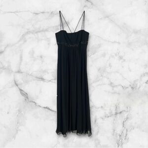 Jeweled Black Prom Dress